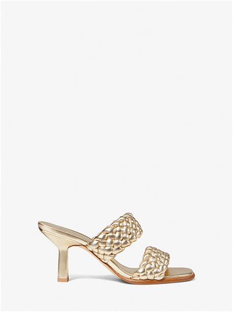 michael kors amelia mules|MICHAEL Michael Kors Amelia Metallic Braided Mules on SALE.